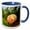 Blue/White, variant on 3drose, Usa, Washington, Lake Chelan. Spring Barrel, Winery - Us48 Rdu0470 - Richard Duval, 11oz Two-tone Yellow Mug