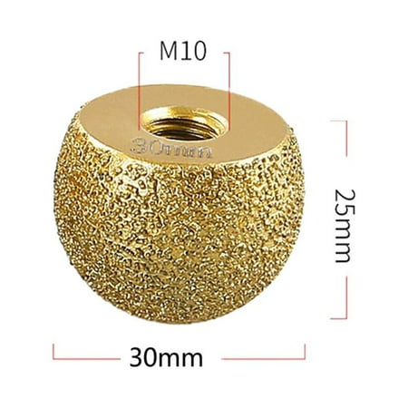 

M10 Diamond Brazed Round Grinding Head Abrasive Tool For Stone Internal Arc