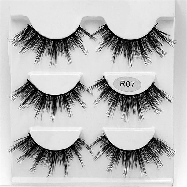 Xihbxyly dia del primer ministro Pestañas naturales suaves, pestañas negras en racimo, pestañas extenuantes maquillaje de mujer