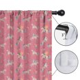 thumbnail image 4 of Blackout Kids Curtains,Pink Unicorn Floral Pattern Childrens Insulated Curtains Set Of 2,Bedroom Essentials,Toddler Room Decor 42"x54", 4 of 5