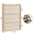 thumbnail image 2 of QinaQin Zapatera con 3 cajones abatibles, gabinete organizador de madera con repisa ajustable, zapatero oculto para pasillo o sala, 2 of 7