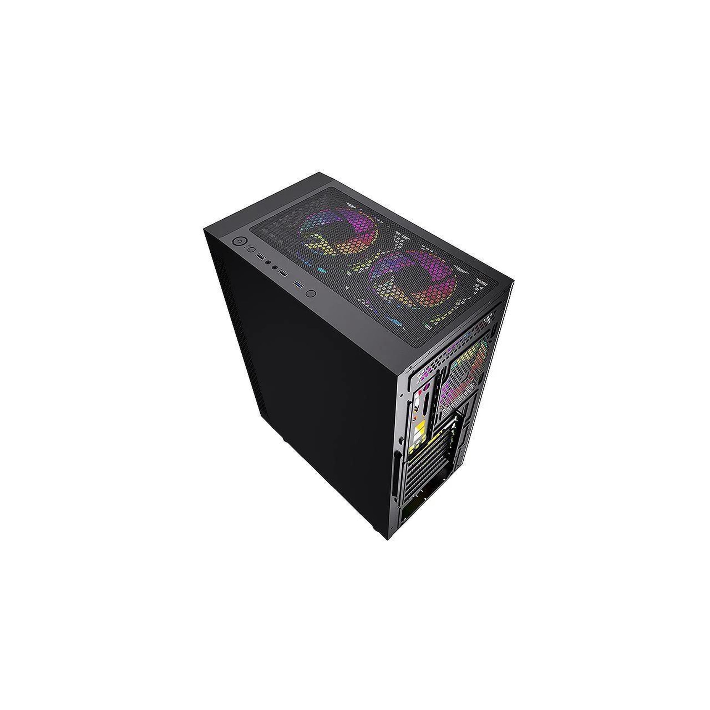 Bgears B-Optillusion Mid Tower ATX Glass Mirror LED Black Optical Illusion PC Ga