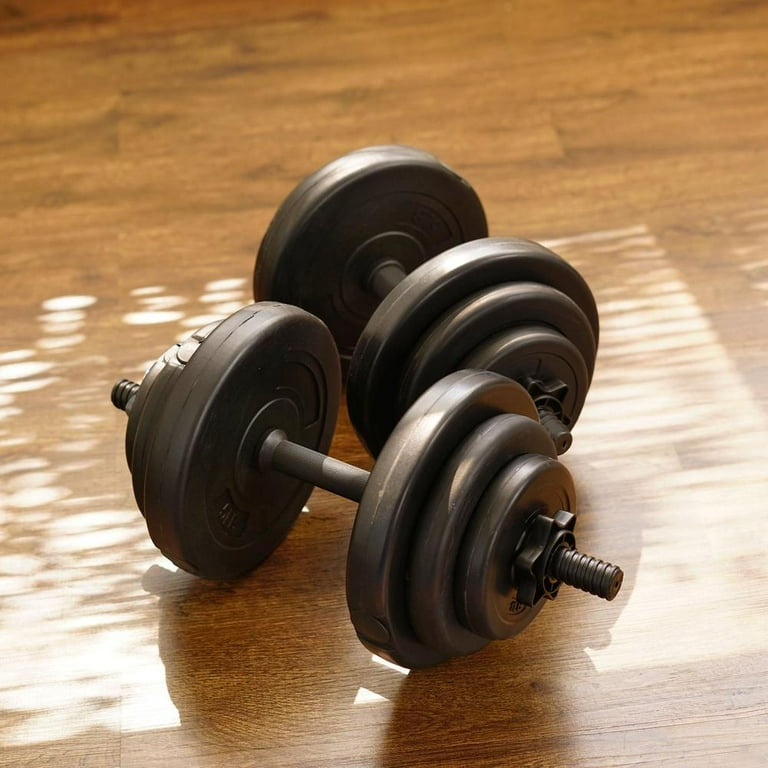 Sunny Health and Fitness NO. 087 Exercise Vinyl 40 Lb Dumbbell Set Hand Weights 2 Pack Walmart