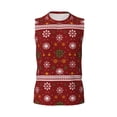 thumbnail image 6 of Lsque Merry Christmas Print Men's Cotton Blend Sleeveless Muscle Shirts (S-3XL)- Moisture Wicking, Odor Protection, UPF 30+,XX-Large, 6 of 8