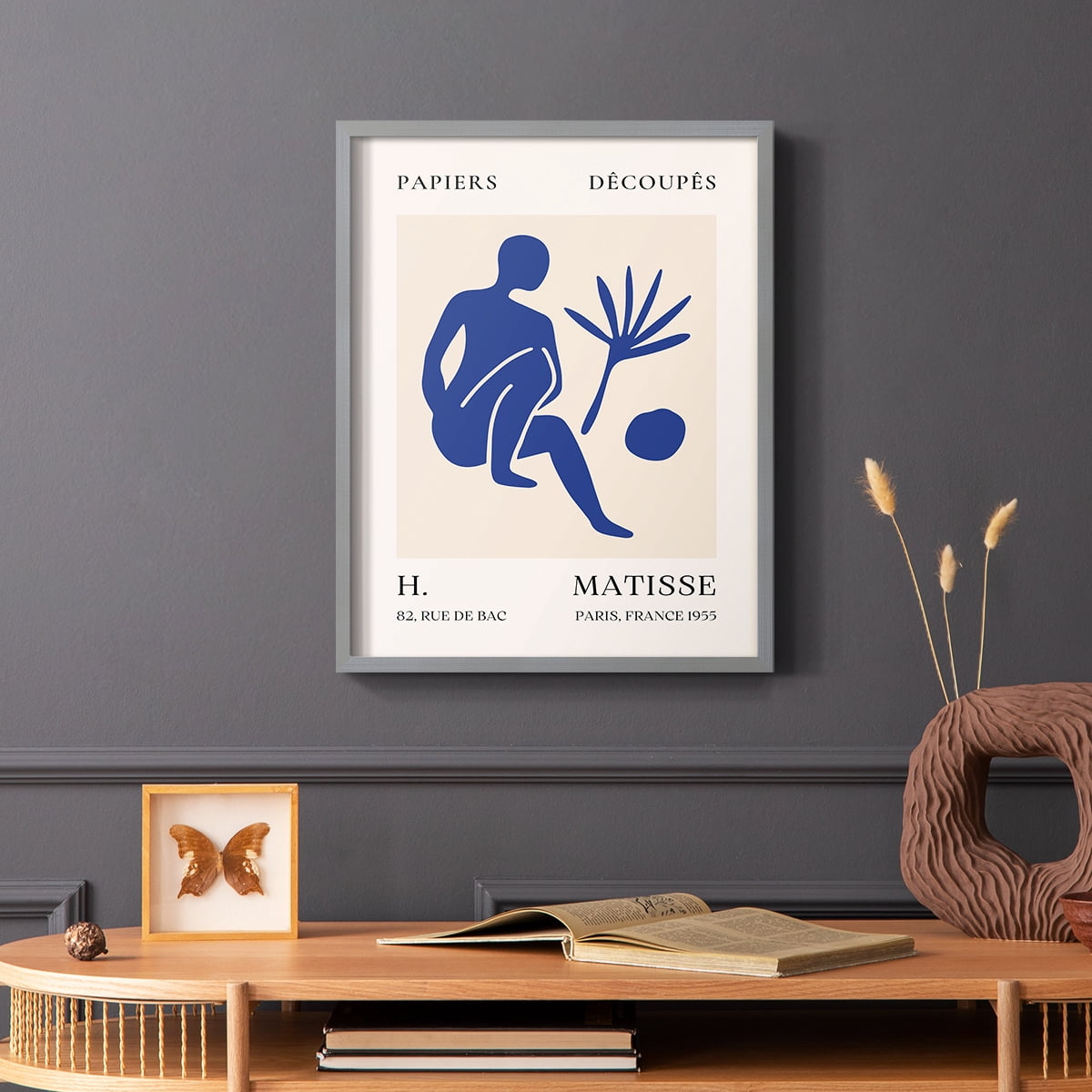 Matisse CLX Framed Print in Gray Solid Wood 8 x 10 Framed Print