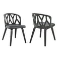 thumbnail image 2 of Nia Gray Faux Leather and Black Wood Dining Chairs - Set of 2, 2 of 3