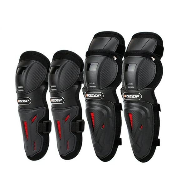 4Pcs Adult Knee Pads Elbow Pads Adjustable Knee Pads Protector Elbow Armor for Motorcycle Cycling Racing