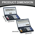 thumbnail image 3 of Folding Display Calculator (Portable Business Accountant, Voice Assistant), Type C, 12-Digit Folding Voice Calculator, Battery Powered For Business And Learnerss, Meiiso, 3 of 9