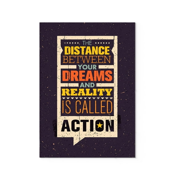 Ezposterprints Motivational Inspirational Posters for Home Office School Classroom Kidsroom - Motivational Quotes Poster Printing - Wall Art Print - Quote: Distance - 32X48 inches