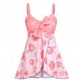 thumbnail image 3 of Tankini de Talla Grande con Estampado de Rosa de Moño Rosegal Camisetas sin mangas de talla grande, 3 of 5