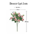 thumbnail image 2 of Artificial Rose Silk Flower BouquetFloral Arrangement Home Decor Centerpiece for Living Room Dining Table Wedding Party Decoration, 2 of 5