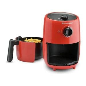 Toastmaster Friteuse à Air Chaud 2 Pintes Friture Sans Huile Arrêt Automatique, Panier Intérieur Antiadhésif (Rouge)