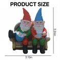 thumbnail image 4 of ICERUN Garden Gnomes,Resin Little Dwarf Sitting on Sofa Garden Statues,White Beard Detail Gnomes Decorations for Yard,Style3, 4 of 7
