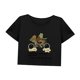 thumbnail image 3 of Top corto para mujer, trajes de verano para mujer, camisa con cuello redondo a la moda para ir al trabajo S, 3 of 7