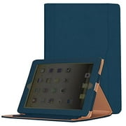 JYtrend iPad 2/ iPad 3/ iPad 4 Case, Multi-Angle Viewing Stand Leather Folio Smart Cover with Pocket, Auto Wake Up/Sleep for iPad 2/3/4 A1395 A1396 A1397 A1403 A1416 A1430 A1458 A1459 A1460 (Navy)