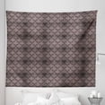 thumbnail image 1 of Damask Tapestry, Byzantine Pattern with a Modern Design Traditional Tile Flower, Fabric Wall Hanging Decor for Bedroom Living Room Dorm, 5 Sizes, Beige and Charcoal Grey, by Ambesonne, 1 of 1