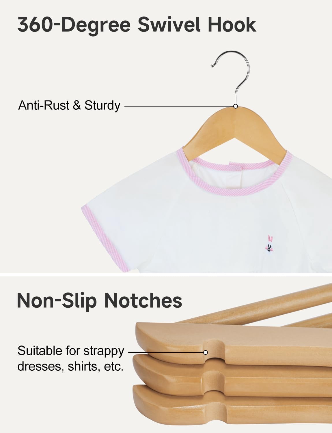 Cedar Wood Clothes Hanger 20 Pack, Wooden Coat Hangers for Shirts, Jackets, Pants, Suits, Sweaters