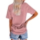 thumbnail image 4 of Blusa de Manga Corta Cuello Redondo Impreso Señoras Casual Top, Blusa Ligera de Poliéster para el Trabajo, la Fiesta Y Toda la Temporada de Uso Diario, 4 of 4
