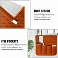 thumbnail image 3 of Sofa Armrest Organizer Non-Slip Arm Chair Bedside Caddy Storage Organizer for Recliner Couch with 5 Pockets for Cell Phone TV Remote Control Magazines, 3 of 6