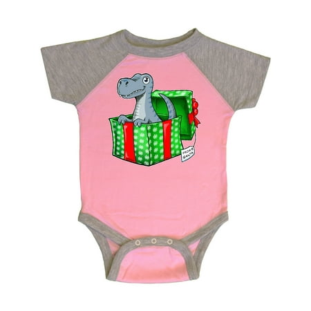 

Inktastic Christmas Dinosaur Gift from Santa Gift Baby Boy or Baby Girl Bodysuit