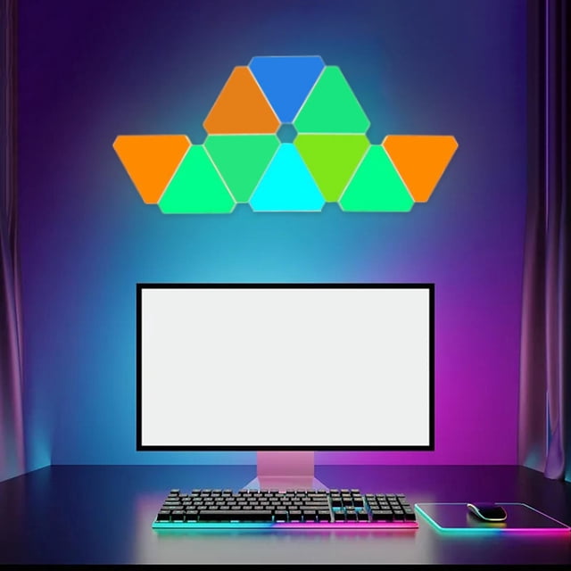 Paneles de luces LED BLESIY luces triangulares control de aplicación inteligente 10 piezas