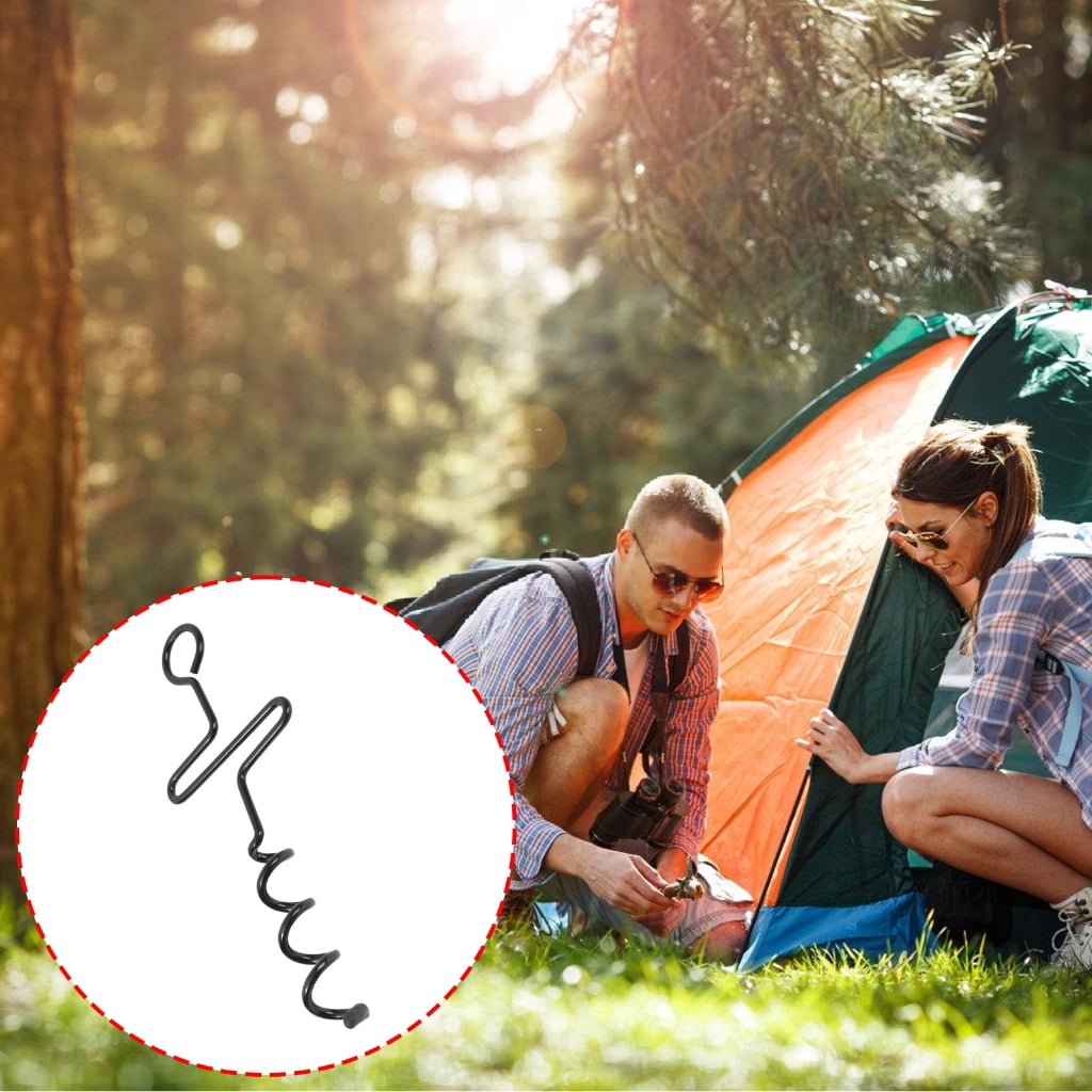 JZROCKER 4pcs Outdoor Ground Camping Tent Stakes Anchors Pegs Windproofed Tent Stakes Suitable for Outdoor Activity