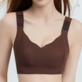 thumbnail image 5 of Gytharion Women's Seamless Bras Solid Color Scalloped V Neck Wide Straps T Shirt Bras Soft Everyday Wireless Bras, 5 of 8