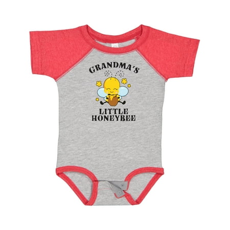 

Inktastic Cute Bee Grandma s Little Honeybee with Stars Gift Baby Boy or Baby Girl Bodysuit
