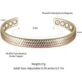 thumbnail image 2 of Copper Bracelet for Women, 6.5'' Three-Color Gold Adjustable Magnetic Bracelet, Fashion Health Jewelry, 2 of 5