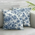 thumbnail image 3 of Autua Floral Print Fine Foliage Lace Vintage Graphic Decorative Room Cushion Throw Pillow Cover Aesthetic Decor Home Couch Living Bed Sofa 1PC 18x18in, 3 of 5