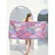 thumbnail image 3 of Toalla de playa de microfibra sin arena, secado rápido, superabsorbente, de gran tamaño, grande, fina, para viajes, piscina, baño, camping, yoga, niñas, mujeres, hombres, adultos, bohemio Adepaton LRWJ881, 3 of 5