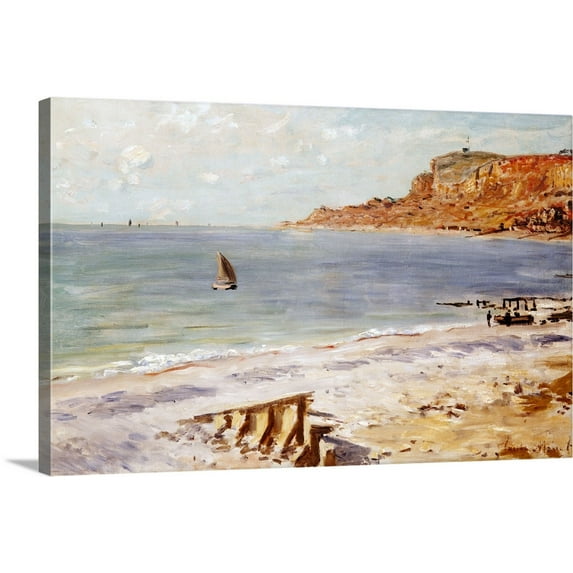Great BIG Canvas | "Seascape at Sainte-Adresse" Canvas Wall Art - 24x16