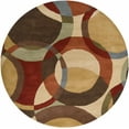 thumbnail image 2 of Hauteloom Tilbury Wool Living Room, Bedroom Area Rug - Modern - Brown, Purple, Red - 6' x 9'-Kidney, 2 of 9