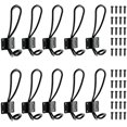 thumbnail image 1 of 10pcs Coat Hook Large Bimetal Fastener Robe Hook Cloth Lanyard Screws Black, 1 of 5