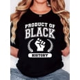 thumbnail image 1 of Camiseta para mujer Suave de veranoWomen's Retro Minimalist "Black and White Fist" Graphic T-Shirt - Casual Comfort, Short Sleeve, Round Neck,, Black with White Print, Sports & Casual AttireFather's, 1 of 7