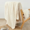 thumbnail image 3 of Home Soft Things Solid Faux Fur Throw - Egret - 50" x 60", 3 of 10