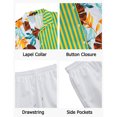thumbnail image 4 of Men's Hawaiian Shirt 2 Pieces Sets Floral Short Sleeve Shirts And Shorts Summer Beach Outfits, 4 of 5