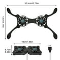thumbnail image 3 of US 2-4 Pc Foldable Dual USB Fan Adjustable for Laptop PC Notebook Quite Cooler, 3 of 5