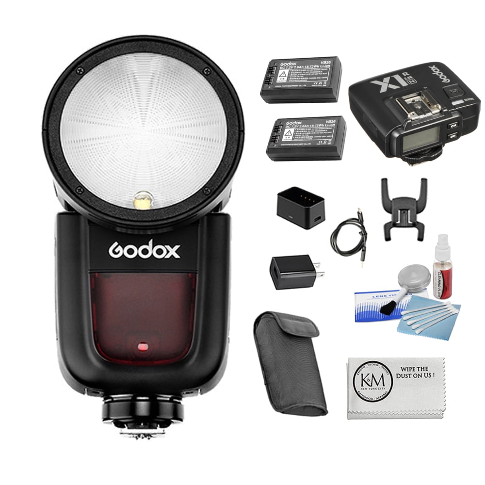 Godox V1 Flash for Nikon Bundle with Godox VB26 Battery for V1 Flash