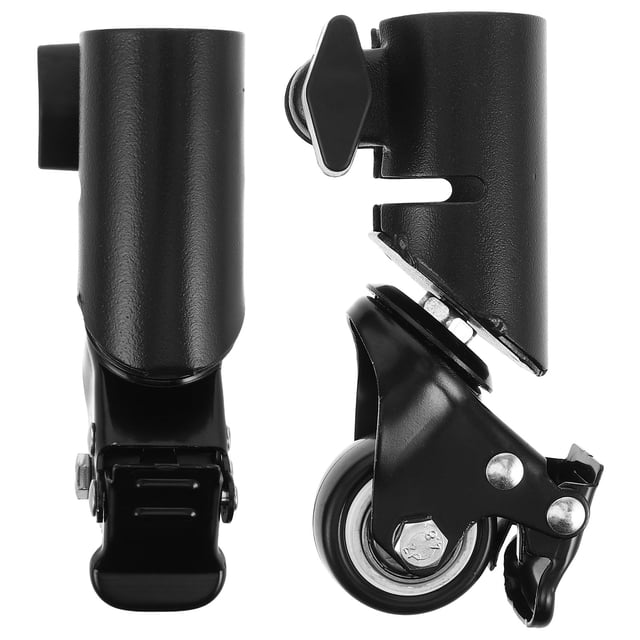 DEEPCRAFF 2 Pcs Roues de Support de Haut-Parleur Trépied avec Rotation Fluide pour Usage Intérieur et Extérieur
