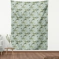thumbnail image 4 of Ambesonne Tropical Fabric by the Yard Upholstery, Vintage Jungle Foliage Art, 5 Yards, Olive Green and Pale Seafoam, 4 of 5