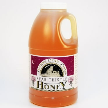 Star Thistle Honey Jug 3 lbs. Bulk Honey Jar Unpasteurized Unblended No Additives Pure Michigan Honey