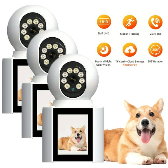 Two-Way Video Calling Camera with Screen, 2K Indoor Home Security Camera, Indoor Home Nanny Camera,2.4G WIFI Baby/Elder/Nanny/Dog/Pet Camera with Phone App