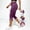 Wine, variant on CYRBOKO Women's Capri Pants, Slim Fit Slit Hem Casual Elastic Waist Summer Capris Non-denim Black Size XL