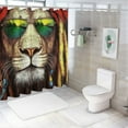thumbnail image 7 of Autua Lion Dreadlocks Sunglasses Shower Curtain 100% Polyester with Hooks 60"x72, 7 of 7