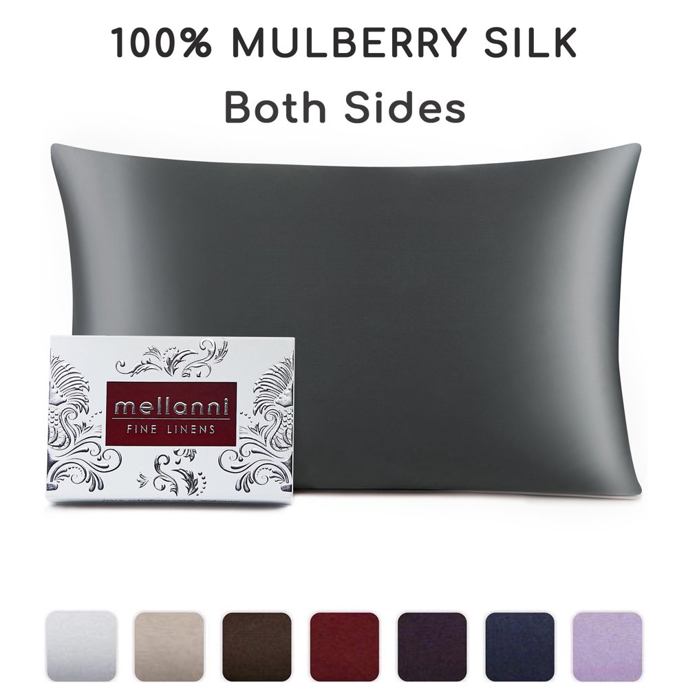 Mellanni Silk Pillowcase for Hair and Skin Both Sides 100 Pure