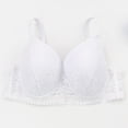 thumbnail image 4 of Ohufall Women's Plus Size Lace Bra Underwire Lifting Lightweight Bra Solid Color Push Up Underwear, 4 of 8