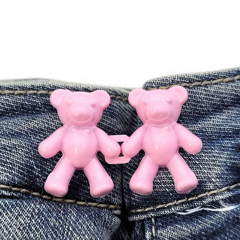 Pant Waist Tightener, Pants Button Tightener, Pants Tightener for Waist,  Cute Bear Jean Buttons for Loose Jeans No Sew Button Pins for Jeans (20