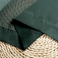 thumbnail image 6 of OVZME 42x14 Hunter Green Sheer Curtains for Small Windows 2 Pack, 14" Short Cafe Valance for Kitchen Bathroom, Soft Voile Rod Pocket Topper Curtains, Each 42Wx14L, 6 of 8