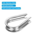 thumbnail image 4 of Unique Bargains M6 Stainless Steel Thimble, 20 Pack Wire Rope Thimbles for 1/4' Wire Rope, 4 of 6